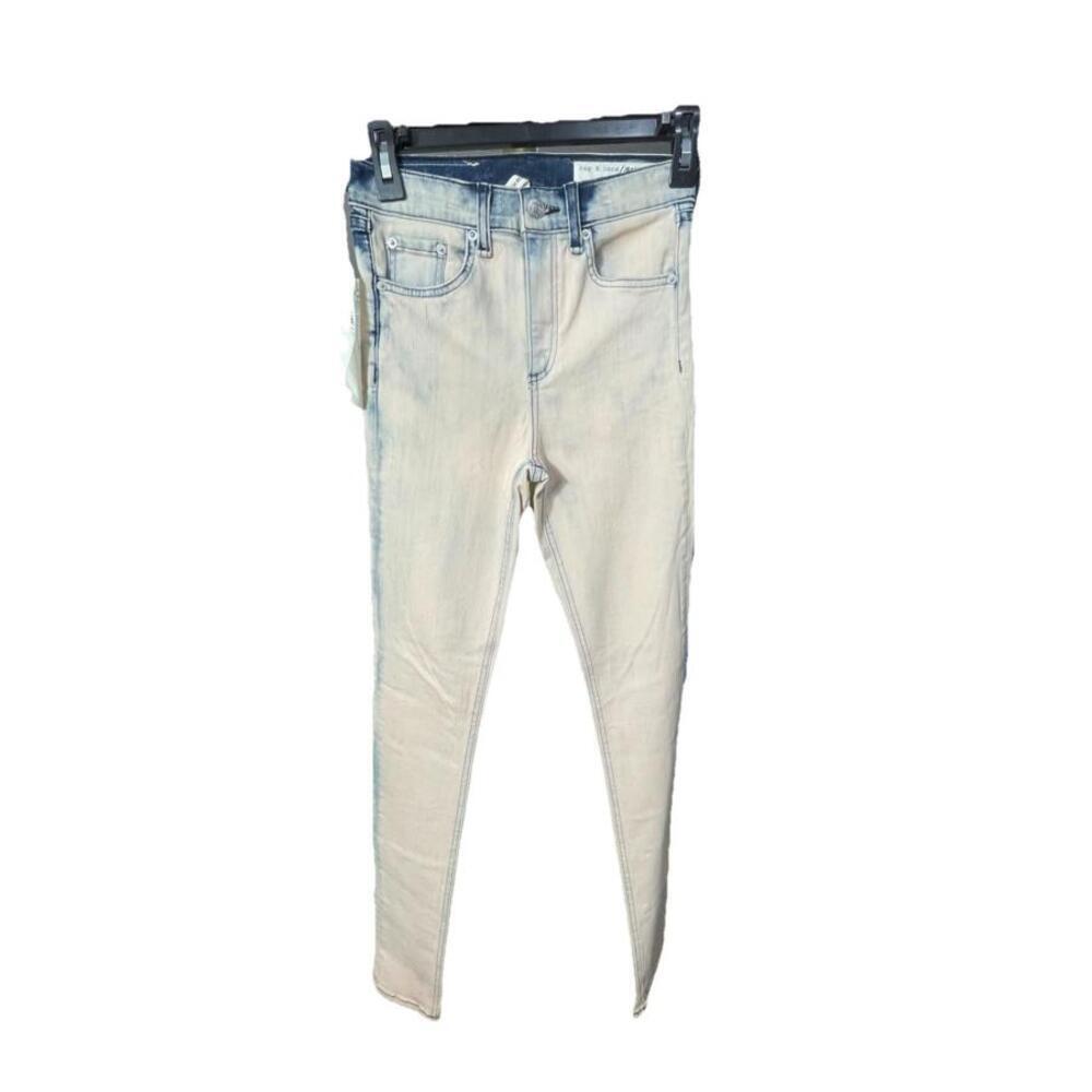 NWT Rag & Bone High Rise Skinny Jeans SZ 25 Bleach Blush W1532K520BLC MSRP $250